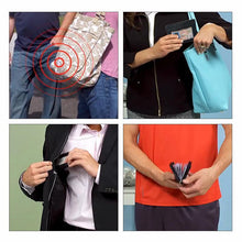 Load image into Gallery viewer, Black Leather Fraud Protector Card Case