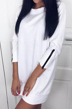 Load image into Gallery viewer, New Trendy boat neck zipper sleeve fashion dress