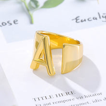 Load image into Gallery viewer, Women&#39;s adjustable letter ring