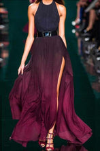 Load image into Gallery viewer, New Sexy Purple Halter Neck Sleeveless Maxi Dress.MC