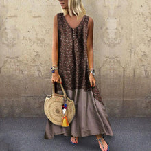 Load image into Gallery viewer, New Sexy Round-Neck Bohemian Sleeveless Print Dress
