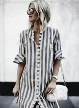 Load image into Gallery viewer, Color Block V-Neckline 3/4 Sleeves Elegant T-shirts TOPS.FL