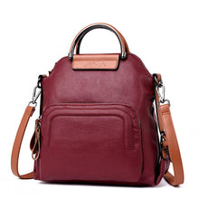 Load image into Gallery viewer, Dual-use Leather Backpack & Handbag