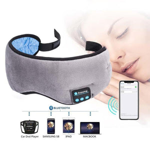 Sleep mask with wireless stereo bluetooth earphone
