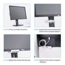 Load image into Gallery viewer, Mountable Desk Side USB 3.0 Adapter Hub 👩🏻💻 👨🏻💻