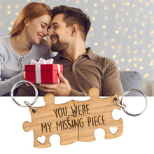 Load image into Gallery viewer, You Were My Missing Piece - Engraved Wooden Jigsaw Puzzle Keyring Set