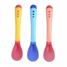 Load image into Gallery viewer, Silicone Heat-Sensitive Spoons for Baby
