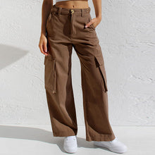 Load image into Gallery viewer, Adjustable Straight Fit Cargo Pants