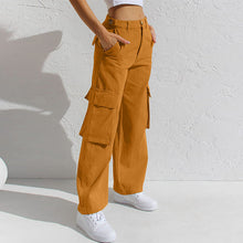 Load image into Gallery viewer, Adjustable Straight Fit Cargo Pants