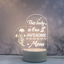 Load image into Gallery viewer, Acrylic Engraved Night Light - Best Mother’s Day Gifts