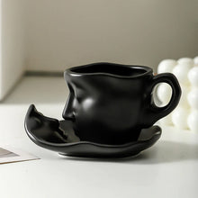 Load image into Gallery viewer, Metal touching face creative ceramic kiss Coffee cup