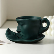 Load image into Gallery viewer, Metal touching face creative ceramic kiss Coffee cup