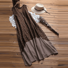 Load image into Gallery viewer, New Sexy Round-Neck Bohemian Sleeveless Print Dress