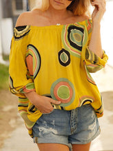 Load image into Gallery viewer, Yellow Casual Patchwork Shirts &amp; Tops