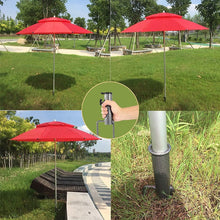 Load image into Gallery viewer, Heavy-Duty Adjustable Spiral Ground Anchor Umbrella Holder