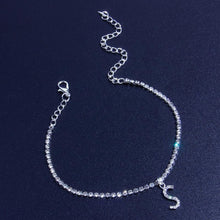Load image into Gallery viewer, Rhinestone Letter Anklets