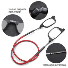 Load image into Gallery viewer, Telescopic magnetic hanging neck reading glasses