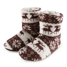 Load image into Gallery viewer, Christmas Fleece Indoor Boots