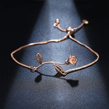 Load image into Gallery viewer, Rose Flower Charm Bracelet
