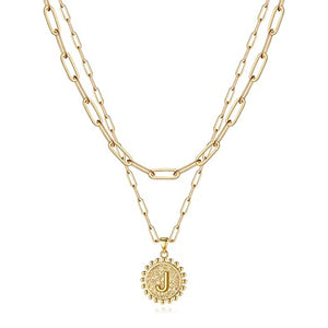 Gold Initial Necklaces for Women