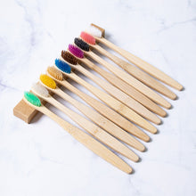 Load image into Gallery viewer, New Design Mixed Color Bamboo Toothbrush