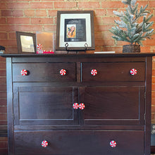 Load image into Gallery viewer, Christmas Peppermint Knob Button Cover