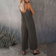 Load image into Gallery viewer, Loose Sleeveless Strap Stretchy Jumpsuit