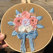Load image into Gallery viewer, Colorful floral embroidery craft kits