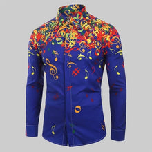 Load image into Gallery viewer, Colorful Music Notes Men's Shirt