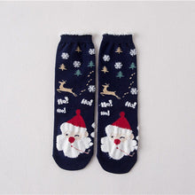 Load image into Gallery viewer, Christmas Cartoon Jacquard Cotton Women's Socks, 3 Sets