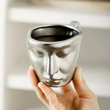 Load image into Gallery viewer, Metal touching face creative ceramic kiss Coffee cup
