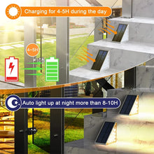 Load image into Gallery viewer, LED Solar Step Lights Waterproof Outdoor Stair Lights