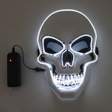 Load image into Gallery viewer, Halloween Mask LED Light Up Scary Skull Mask