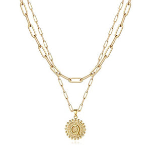 Gold Initial Necklaces for Women