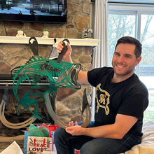 Load image into Gallery viewer, Metal Fish with Hooks Plasma Cut Sign Art🎣
