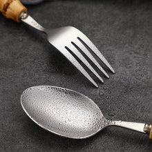 Load image into Gallery viewer, Luxury Bamboo Handle Tableware