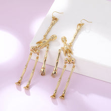 Load image into Gallery viewer, Punk Skeleton skull earrings