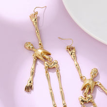 Load image into Gallery viewer, Punk Skeleton skull earrings