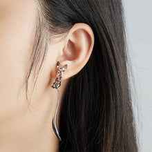 Load image into Gallery viewer, Delicate Long Fox Earrings