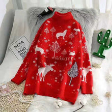Load image into Gallery viewer, Christmas Pattern Knitted Sweater