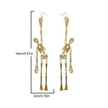 Load image into Gallery viewer, Punk Skeleton skull earrings