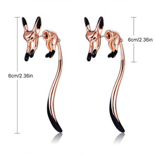 Load image into Gallery viewer, Delicate Long Fox Earrings