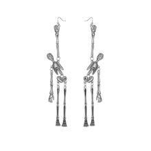 Load image into Gallery viewer, Punk Skeleton skull earrings