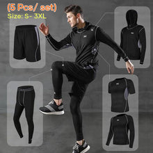 Load image into Gallery viewer, Men&#39;s compression clothing for fitness compression (5 pcs / set)