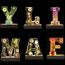 Load image into Gallery viewer, Dried Flower Letters Night Light
