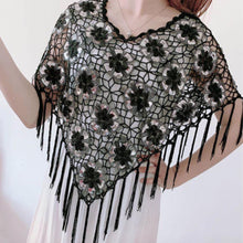 Load image into Gallery viewer, Vintage Hollowed Out Knitted Hessian Shawls