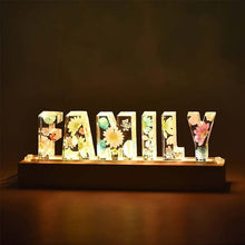 Load image into Gallery viewer, Dried Flower Letters Night Light