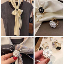 Load image into Gallery viewer, Delicate Camellia Scarf Buckle