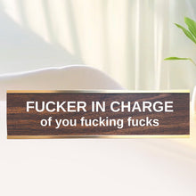 Load image into Gallery viewer, Engraved Desk Sign With Gold Stand