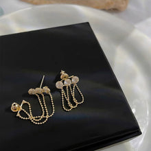 Load image into Gallery viewer, Simple Zircon Chain Tassel Earrings